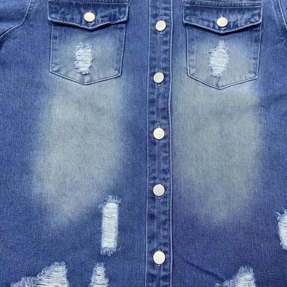 Jean button down Jacket - Picture 4 of 6
